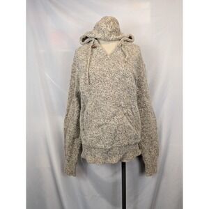 Vintage Winona Knits Sweater Hoodie XL Beige Marled Made in Minnesota Loon